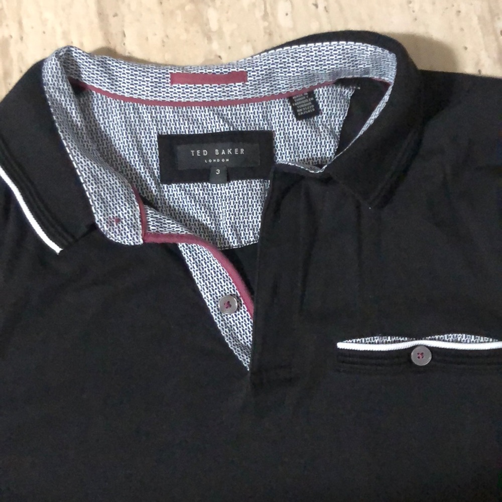 Ted Baker | London | Black/White | Men’s Polo | 3 - Picture 1 of 8